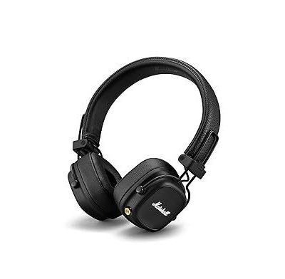 Marshall Major IV Wireless Bluetooth On Ear Headphone with Mic (Black)