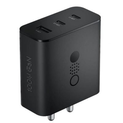 CMF BY NOTHING 100 W Power GaN 5 A 3 Port Mobile Charger with Detachable Cable (Dark Grey, Cable Included)