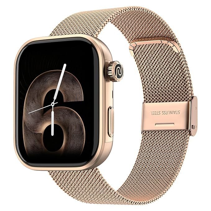 Noise Pro 6 Smart Watch:Intelligent AI, Endless AI Watch Faces, AI Companion, 1.85” AMOLED, EN2 Processor, Nebula UI 2.0, Emergency SOS, Compatible with iOS & Android(Rose-Gold Link)