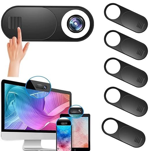 BARTER KINGS Webcam Cover Slide, Ultra-Thin Round Hole Laptop Camera Cover Slide Blocker for Laptop, MacBook Pro, iMac, PC, Tablet, Notebook, Surface Pro, Echo Show Camera
