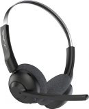 JLab Go Work Pop On-Ear Wireless Headset, Black, 50+ Hours Playtime, Bluetooth Multipoint, Rotating Boom Mic, Noise Canceling MEMS Microphone, Light-Weight and Portable, for PC/Mac or Mobile