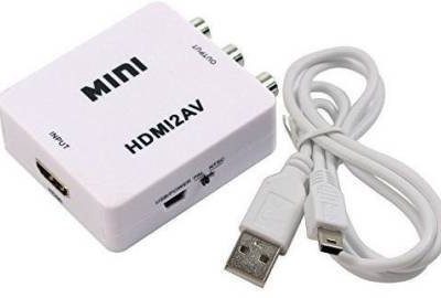 TrustEdge  TV-out Cable MINI HDMI2AV UP Scaler 1080P HD Video??(White, For TV)