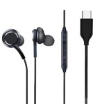 In-Ear Headphone For Samsung Galaxy A33 5G, Samsung Galaxy F23, Samsung Galaxy M33, Samsung Galaxy M23, Samsung Galaxy A23 in-Ear Wired Earphone with Type-C Jack, Powerful Audio, Built-in Microphone, Tangle Resistant Cable | USB C Headphones/Earphones, in Ear USB C Earphones, Type C Earphone with Microphone and Volume Control Earbuds Headset- AR3, BLACK