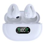 EWave P100 Bluetooth Wireless Ear-Clips with Open Ear Design and Saftey Standards,500mAH Battery,ANC Noise Reduction Algorithm,MFB Button,5H Playtime,30H Total Usage,240H Standby