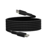 Belkin USB-IF Certified Braided 60 W USB-C to USB-C (Type C) Charge cable, 6.6 Feet / 2 Meter, Black