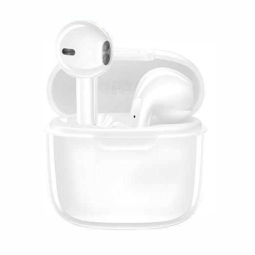 X0 X23 TWS Earbuds - Bluetooth 5.3 Handsfree Headphones, Hi-Fi Sound, Ergonomic in-Ear Design, Long Battery Life with Charging Case (White)