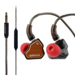Concept Kart 7Hz x Crinacle Zero 2 in Ear Monitor, Updated 10mm Dynamic Driver IEM, Wired Earbuds Earphones, Gaming Earbuds, with OFC IEM Cable for Musician (Orange, Mic)