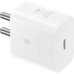 Samsung Original 25W Type-C Travel Adaptor Without Cable, (White)