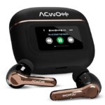 ACwO DwOTS Touch TWS in Ear Earbuds | Hd Touch Display | 32Db ANC | Transparency Mode | 50 Hrs Playtime | Ai-Enc Quad Mics | Find My Earphones | Bluetooth 5.4 | 4 Eq Modes | Golden Black
