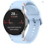 Samsung Galaxy Watch FE, 40mm BT, Sapphire Crystal Display, Sleep Coach, Fall Detection (Silver Strap, Small)