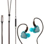 Concept Kart 7Hz x Crinacle Zero 2 in Ear Monitor, Updated 10mm Dynamic Driver IEM, Wired Earbuds Earphones, Gaming Earbuds, with OFC IEM Cable for Musician (Blue, Mic-Type C)