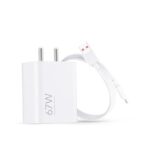 MI Xiaomi 67W Fast Charger USB-C Charging Adapter - Quick Charge 4.0 Power Delivery PD Charger with Cable for Redmi Note, Poco, Mi Phone Series (White)