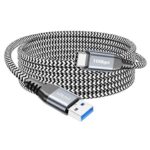 LDLrui 3M USB-C Cable 10Gbps Data Transfer, Braided Type C Fast Charging USB 3.2 Gen 2 to USB C Charger Cord for Oculus Quest 2, iPhone 15 Pro, Galaxy S23/S22/S21/S20, Moto G9, Pixel 8/7, Webcam