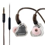 Concept Kart 7Hz x Crinacle Zero 2 in Ear Monitor, Updated 10mm Dynamic Driver IEM, Wired Earbuds Earphones, Gaming Earbuds, with OFC IEM Cable for Musician (Silver, Mic)