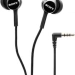 Sony MDR-EX155AP in Ear Wired Headphones with Mic, Hands-Free Call, Tangle Free Cable-Black
