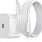 20W Original (MFi-Certified with 2 Years Extended Warranty) Fast Charger&Cable Compatible with iPhone 14/14Plus/14Pro/14Promax 13/13Pro/13Promax 12/12Pro/12/11/X/Xr Series by HOMEMO