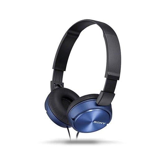 Sony MDR-ZX310AP Wired Headphones with Mic for Calls- Blue