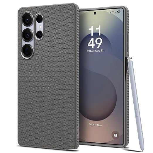 Spigen Liquid Air Back Cover Case Compatible with Samsung Galaxy S25 Ultra (TPU | Marble Gray)