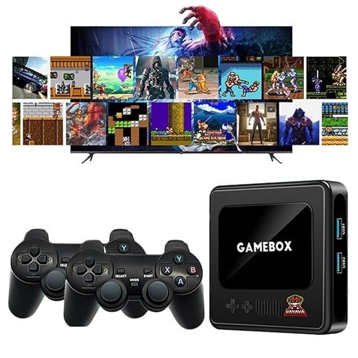 2-in-1 Video Game Console All-in-One Entertainment with & Android TV System - 20000+ Games -PS1/CPS/SFC/FC/GB/GBA/GBC/MD/PSP/N64/MAME/DS - TV Video Game Set Player