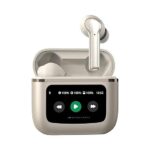 True Wireless Stereo in Ear Earbuds with Touch LCD Display and Active Noise-Cancellation | Low Latency Gaming | Type-C Fast Charging | IPX6 Waterproof Standard | Bluetooth 5.3 Earbuds TWS (Gold)