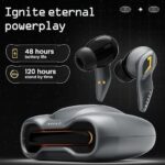 Boult Audio UFO Truly Wireless in Ear Earbuds with 48H Playtime, Built-in App Support, 45ms Low Latency Gaming, 4 Mics ENC, Breathing LEDs, 13mm Bass Drivers Ear Buds TWS, Made in India (Smoky Metal)