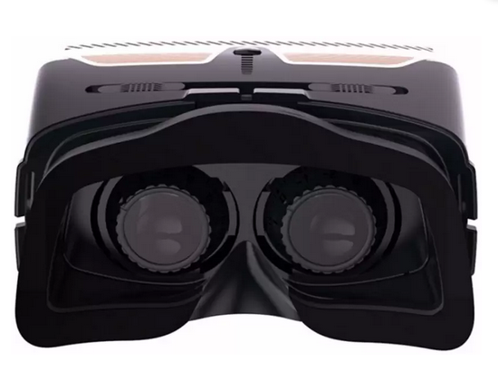 IBS PlayGlass Virtual Reality Helmet Glasses 3D Video Headset Box For 4-6" Screen (Smart Glasses, G BLACK, GOLDEN)