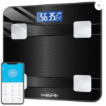 Healthgenie Smart BMI Weight Machine for Body Weight with 18 Body Parameters Weighing Scale  (weaving HB-411 Black)