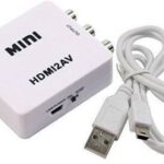 TrustEdge  TV-out Cable MINI HDMI2AV UP Scaler 1080P HD Video??(White, For TV)